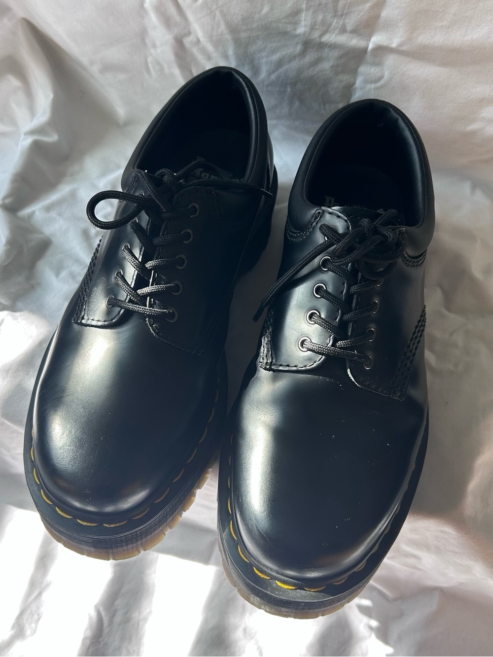 Dr. Martens 1461 Platform Oxfords Black Leather 5-Eye